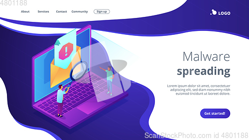 Image of Spam isometric 3D landing page.