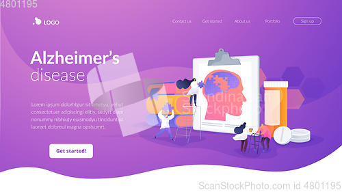 Image of Alzheimer disease landing page concept