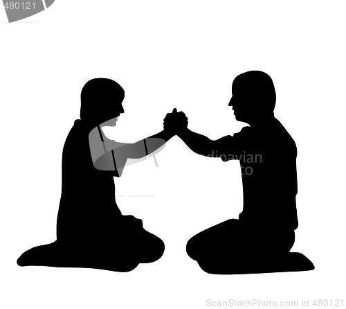 Image of Ñouple holding hands each other