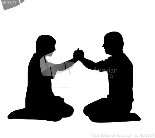 Image of Ñouple holding hands each other