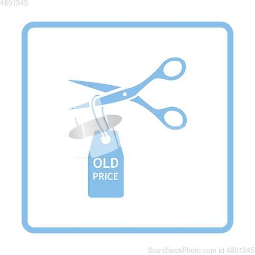 Image of Scissors cut old price tag icon