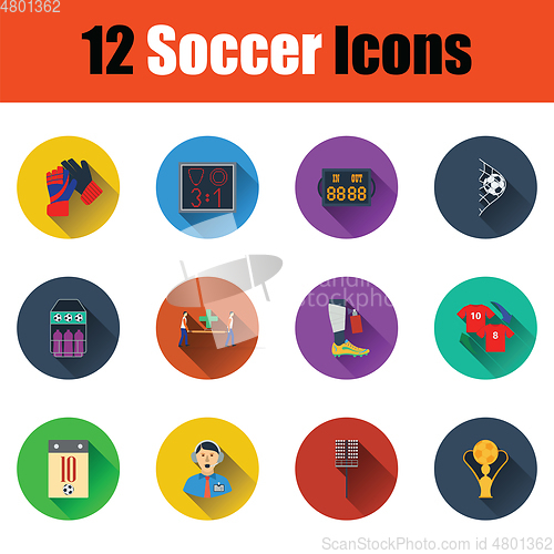 Image of Set of soccer icons