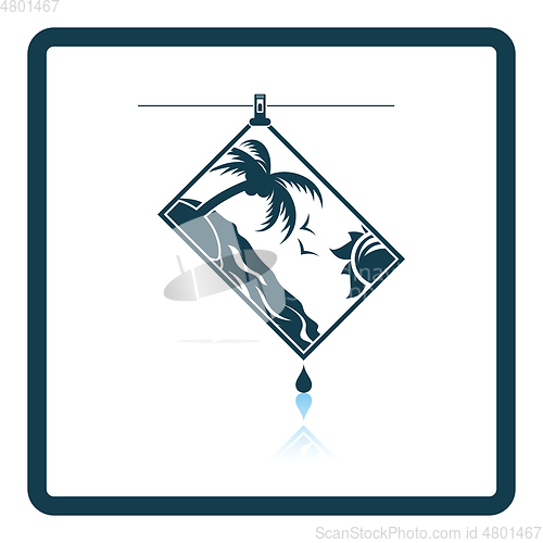 Image of Icon of photograph drying on rope