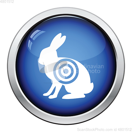 Image of Hare silhouette with target  icon