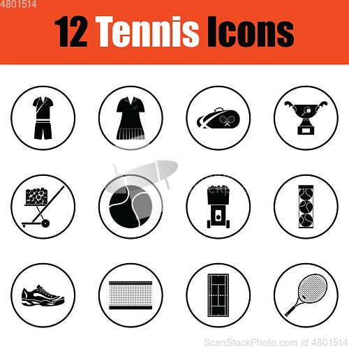 Image of Tennis icon set