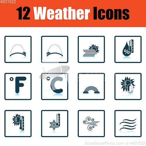 Image of Set of weather icons