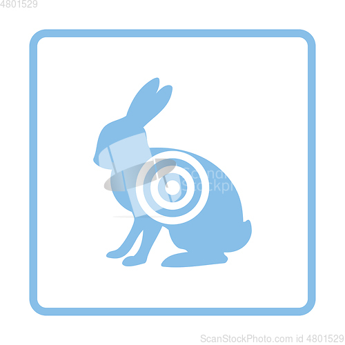 Image of Hare silhouette with target  icon