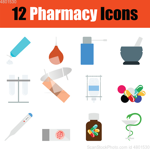 Image of Pharmacy icon set
