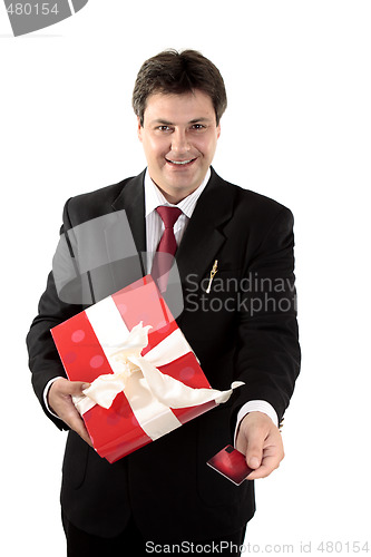 Image of Man buying present