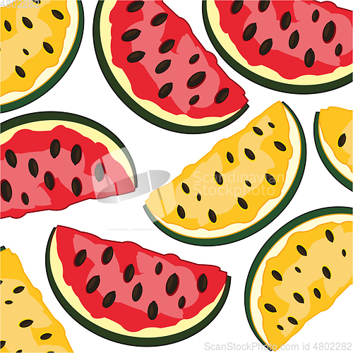 Image of Two pieces of the watermelon decorative background