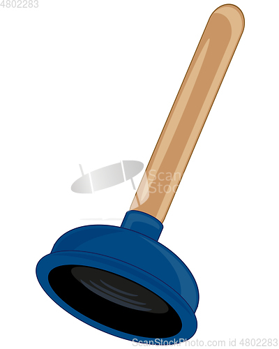 Image of Tool sanitary work plunger on white background is insulated