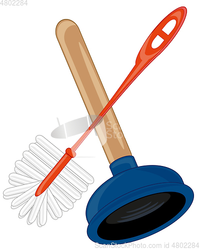 Image of Instruments for cleaning the litterring the pipes in bowl