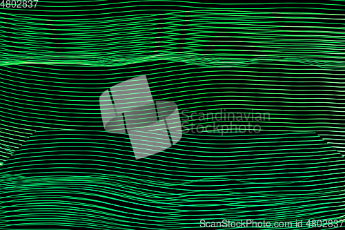 Image of Bright neon line designed background, shot with long exposure, green