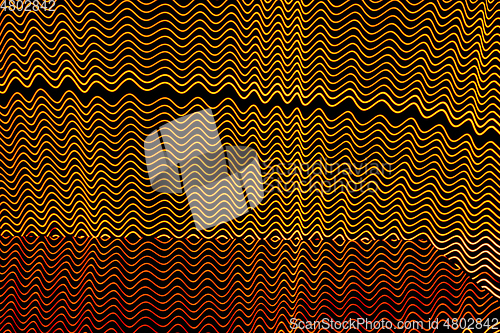 Image of Bright neon line designed background, shot with long exposure, yellow gold