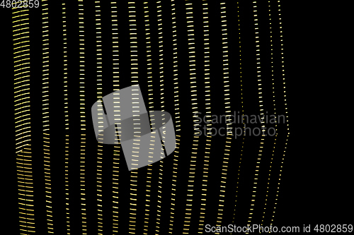 Image of Bright neon line designed background, shot with long exposure, yellow gold