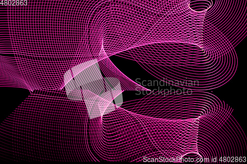 Image of Bright neon line designed background, shot with long exposure, pink