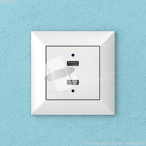 Image of Wall socket with USB ports