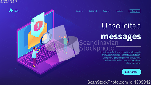 Image of Spam isometric 3D landing page.