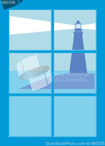 Image of Lighthouse from window