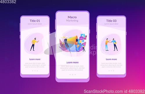 Image of Macromarketing app interface template.