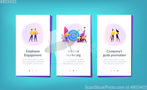 Image of Internal marketing app interface template.
