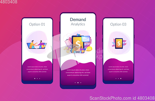 Image of Demand planning app interface template.