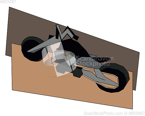 Image of Clipart of a motorbike vector or color illustration