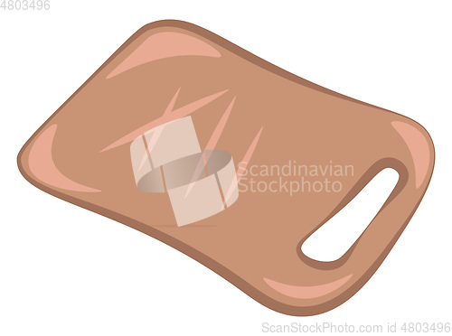 Image of A light brown chopping board vector or color illustration