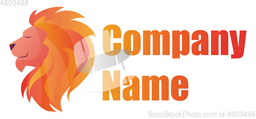 Image of Colorful lion head and blank text for company name logo vector i