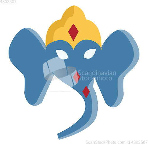 Image of Portrait of Ganesha vector or color illustration