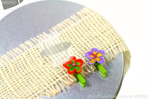 Image of metal gift box with decoration