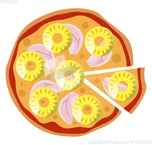 Image of Hawaiian pineapple pizzaPrint