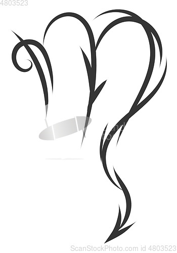 Image of Simple black and white sketch of scorpio horoscope sign vector i