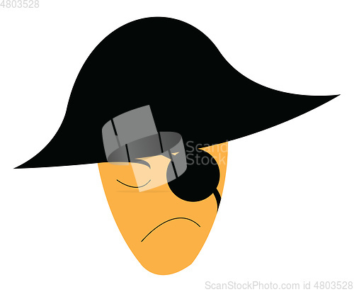 Image of Clipart of a pirate vector or color illustration