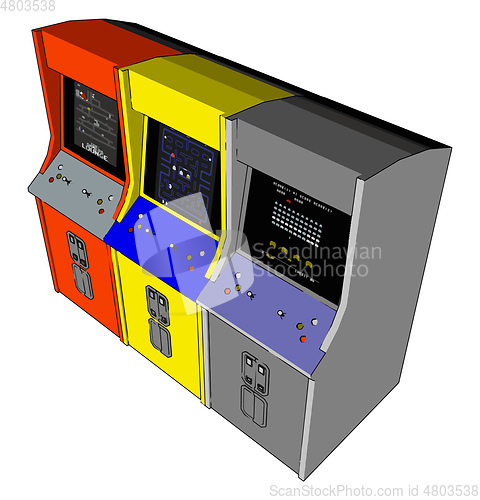 Image of Type of game videogames vector or color illustration