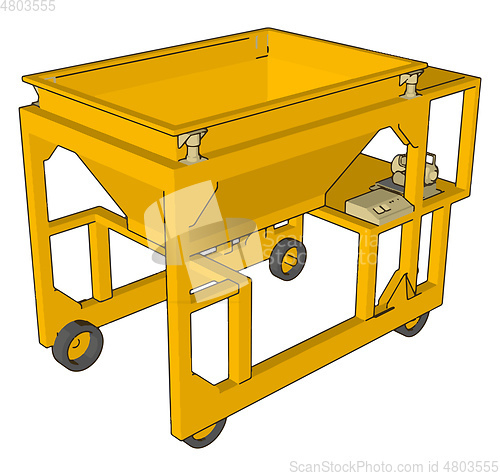 Image of Bag filling machine vector illustration on white background