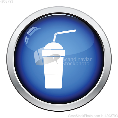 Image of Disposable soda cup and flexible stick icon