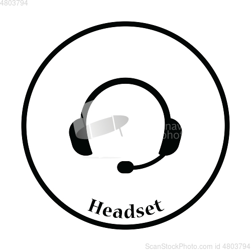 Image of Headset icon Vector illustration