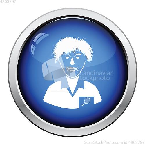Image of Tennis man athlete head icon