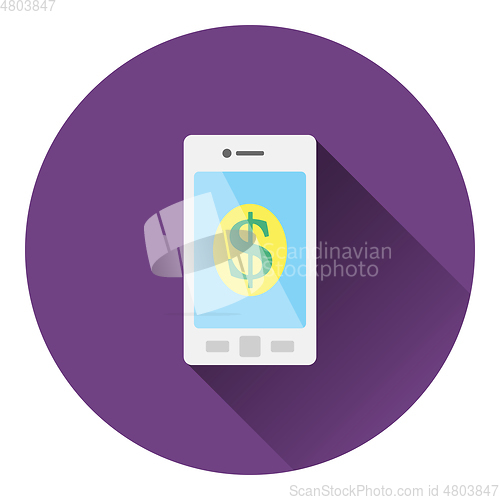 Image of Smartphone with dollar sign icon