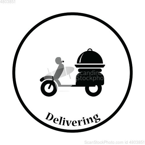 Image of Delivering motorcycle icon