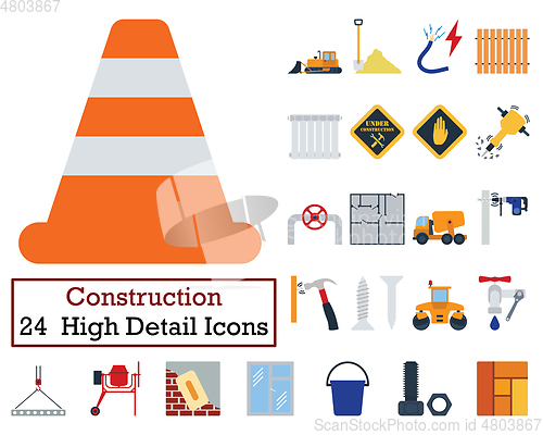 Image of Set of 24 Construction Icons