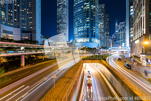 Image of Hong Kong skyline at night