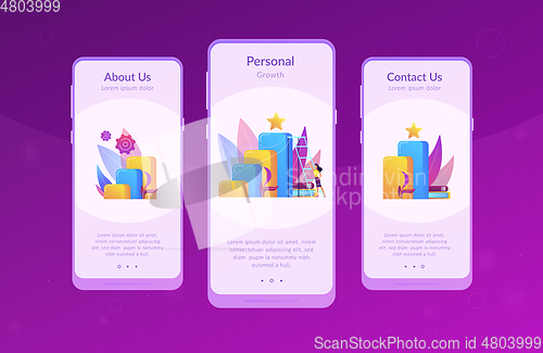 Image of On the way to success app interface template.