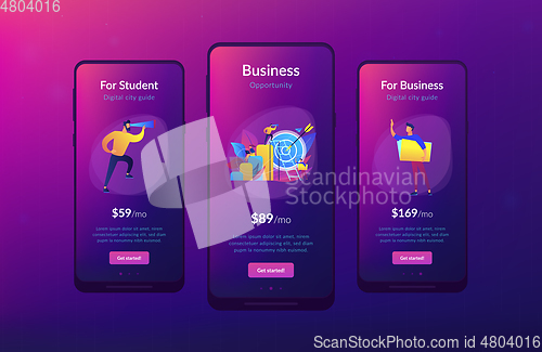 Image of Business opportunity app interface template.