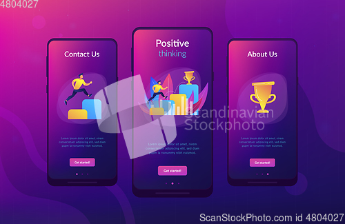 Image of On the way to success app interface template.