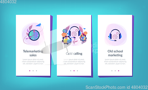 Image of Cold calling app interface template.