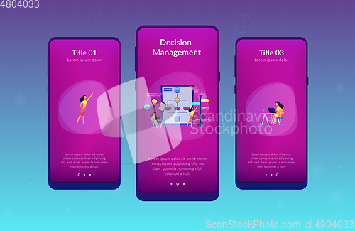 Image of Decision management app interface template.