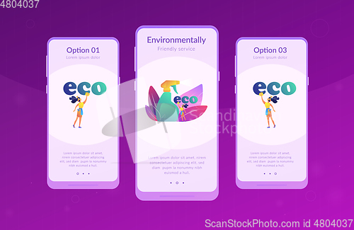 Image of Green cleaning app interface template.
