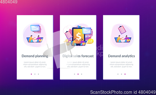 Image of Demand planning app interface template.